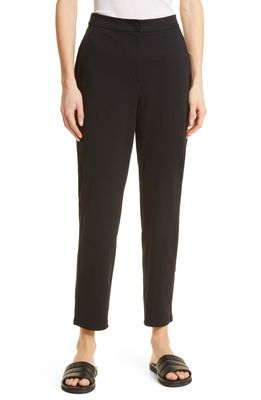 Eileen Fisher High Waist Ankle Pants in Black