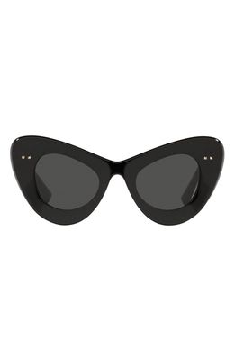 Valentino 46mm Cat Eye Sunglasses in Black