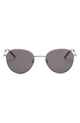 PAIGE Jordan 49mm Round Sunglasses in Silver