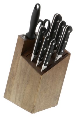 ZWILLING Pro 9-Piece Knife Block Set in Stainless Steel