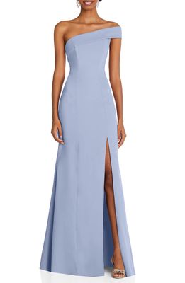 After Six One-Shoulder Evening Gown in Sky Blue