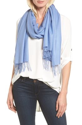 Nordstrom Tissue Weight Wool & Cashmere Scarf in Blue Colony