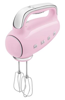 smeg '50s Retro Style Hand Mixer in Pink