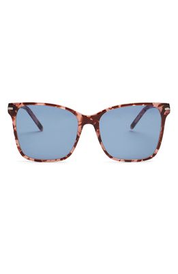PAIGE Morgan 56mm Square Sunglasses in Pink Tortoise