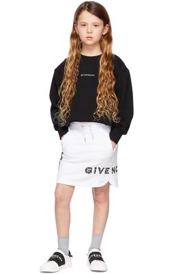 Givenchy Kids White French Terry Skirt