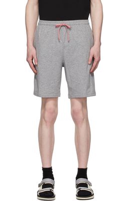 Boss Grey Stretch Embroidered Logo Shorts