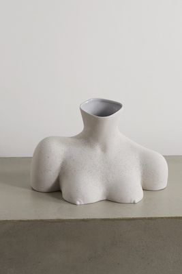Anissa Kermiche - Breast Friend Speckled Ceramic Vase - White