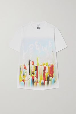Loewe - Printed Cotton-jersey T-shirt - White