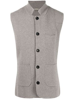 N.Peal collared Milano waistcoat - Grey