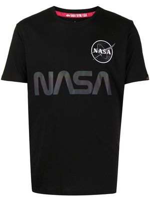 Alpha Industries Nasa graphic-print cotton T-shirt - Black