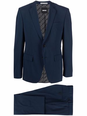 BOSS single-breasted two-piece suit - Blue