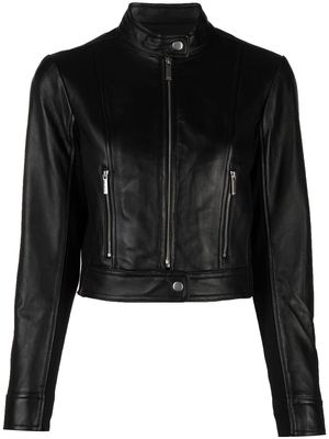 Michael Michael Kors cropped biker jacket - Black