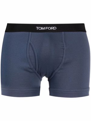 TOM FORD logo-waistband boxer briefs - Blue