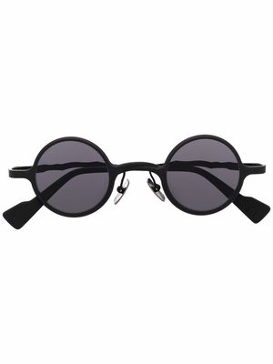Kuboraum knarled-arm rounded sunglasses - Black