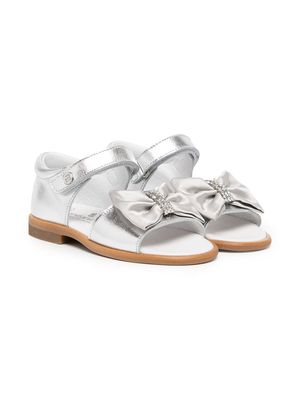 ANDANINES bow-embellished flat sandals - Silver