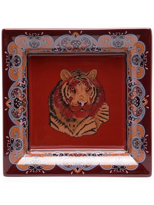 ETRO HOME Tiger-print valet tray - Red