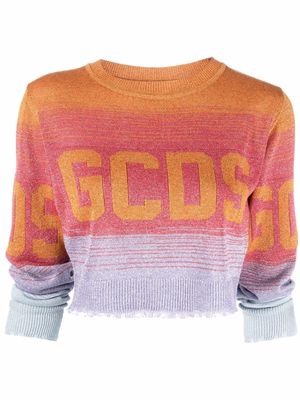 Gcds intarsia-knit cropped jumper - Purple