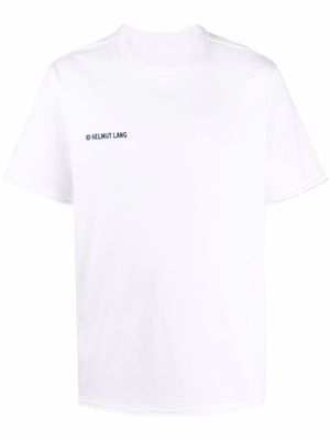 Helmut Lang embroidered-logo cotton T-shirt - White