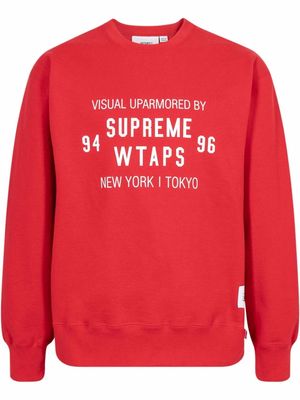 Supreme x WTAPS crew-neck sweatshirt - Red