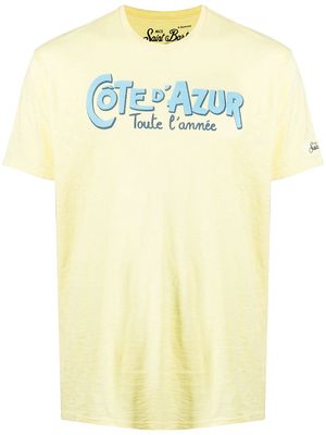 MC2 Saint Barth Cote D'Azur-print cotton T-shirt - Yellow