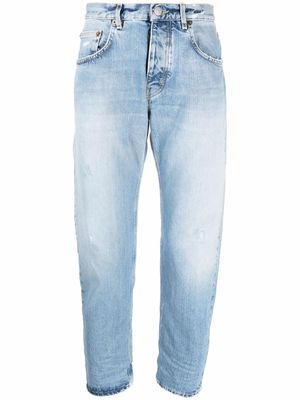 Haikure bleached cropped-leg jeans - Blue