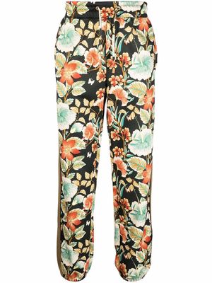 ETRO floral-print straight-leg trousers - Green