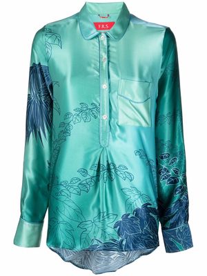 F.R.S For Restless Sleepers floral-print silk shirt - Green