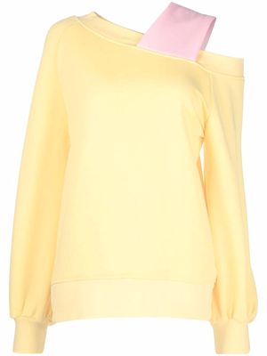 Atu Body Couture x Ioana Ciolacu shoulder-strap sweatshirt - Yellow