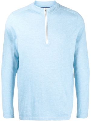 N.Peal short-zip pullover jumper - Blue