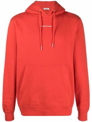 SANDRO embroidered-logo cotton hoodie