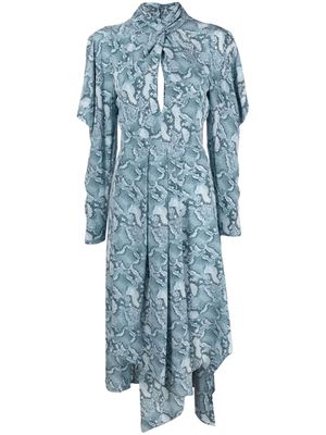 Zadig&Voltaire snake-print silk dress - Blue