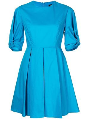 tout a coup cotton A-line mini dress - Blue