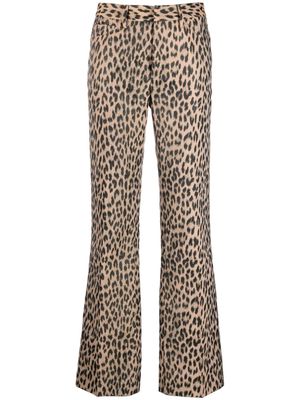 Zadig&Voltaire leopard-print wide-leg trousers - Neutrals
