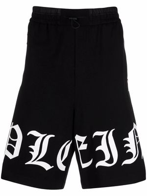 Philipp Plein Gothic Plein jersey shorts - Black