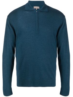 N.Peal short-zip longsleeved jumper - Blue