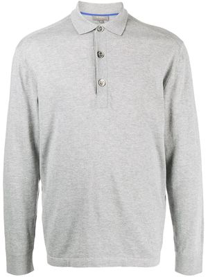 N.Peal fine-knit buttoned jumper - Grey