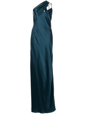 Michelle Mason tie-detail silk gown - Green