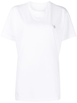 Y's embroidered-logo T-shirt - White