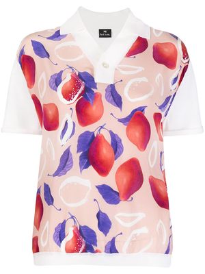 PS Paul Smith fruit print knitted shirt - Pink