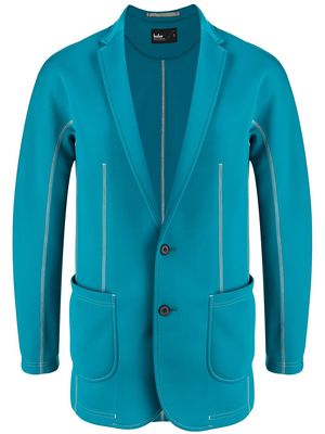 Kolor stitch-detail single-breasted jacket - Blue