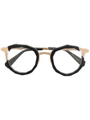 MASAHIROMARUYAMA MM-0020 layered round-frame glasses - Black