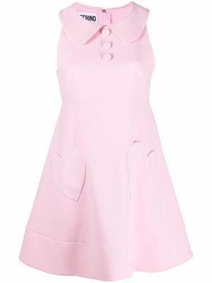 Moschino heart-patches mini dress - Pink