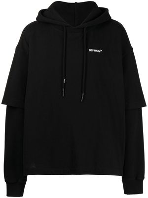 Off-White Caravaggio Arrow-print hoodie - Black