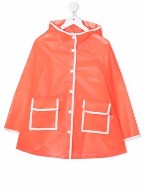 Bonpoint Lumiere hooded raincoat - Orange