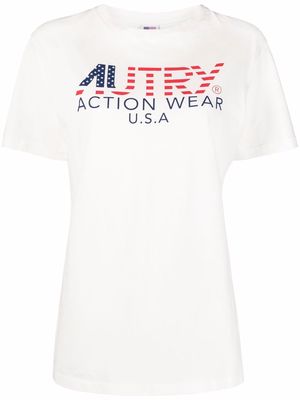 Autry logo-print round-neck T-shirt - White