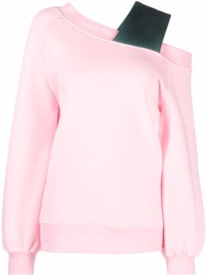 Atu Body Couture x Ioana Ciolacu shoulder-strap sweatshirt - Pink