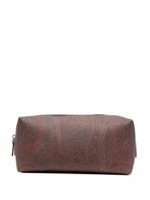 ETRO paisley-print wash bag - Brown