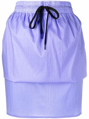 Nina Ricci drawstring-waist hybrid skirt - Purple