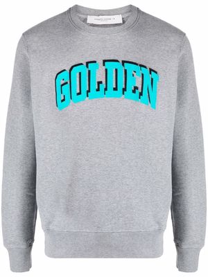 Golden Goose logo-print cotton sweatshirt - Grey