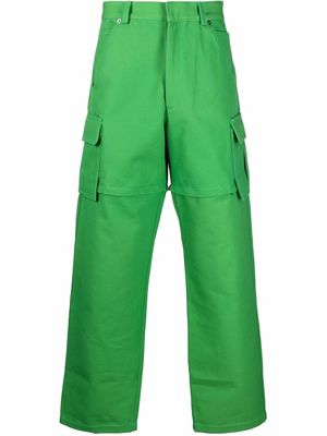 Jacquemus wide-leg cargo trousers - Green